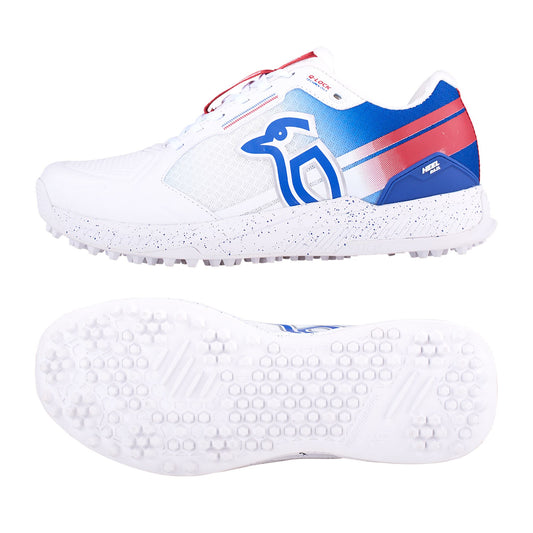 Kookaburra KC 1.0 Rubber Shoes - White/Blue/Red 2025