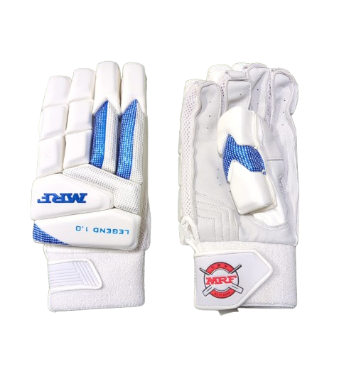 MRF Legend 1.0 Batting Gloves- Blue/White (UK Model 4)