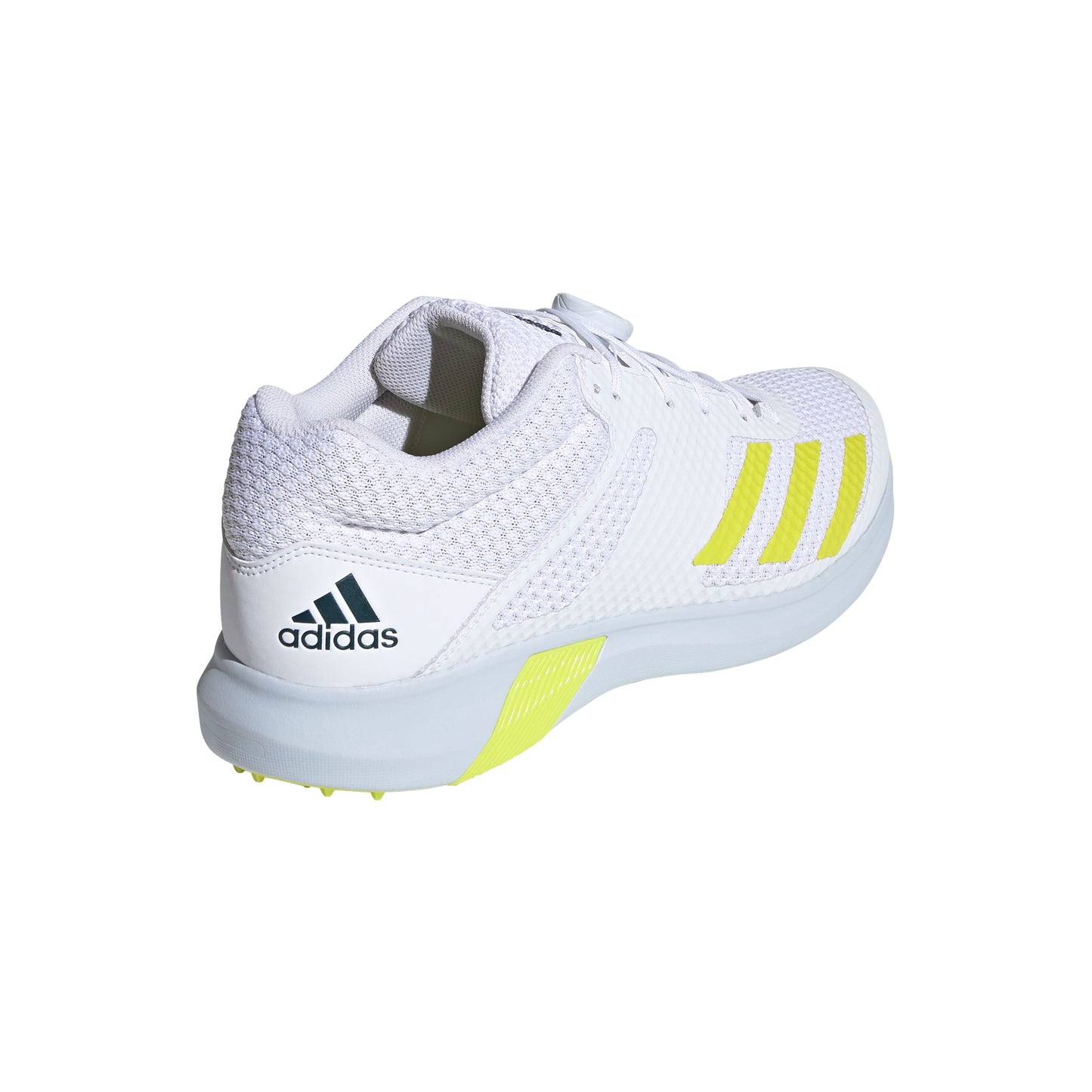 Adidas Adipower Vector MID White Yellow Cricket Shoes