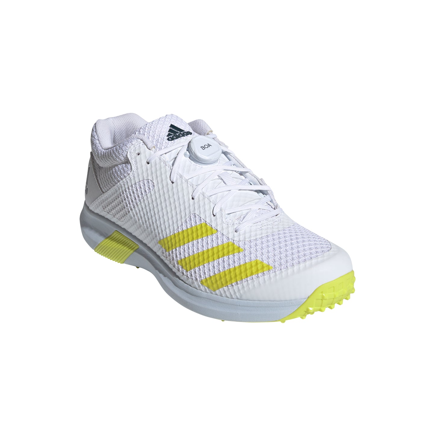 Adidas Adipower Vector MID White Yellow Cricket Shoes