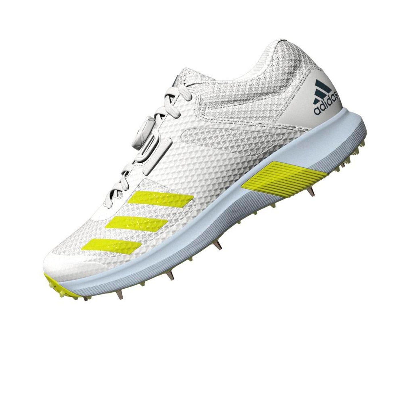 Adidas Adipower Vector MID White Yellow Cricket Shoes