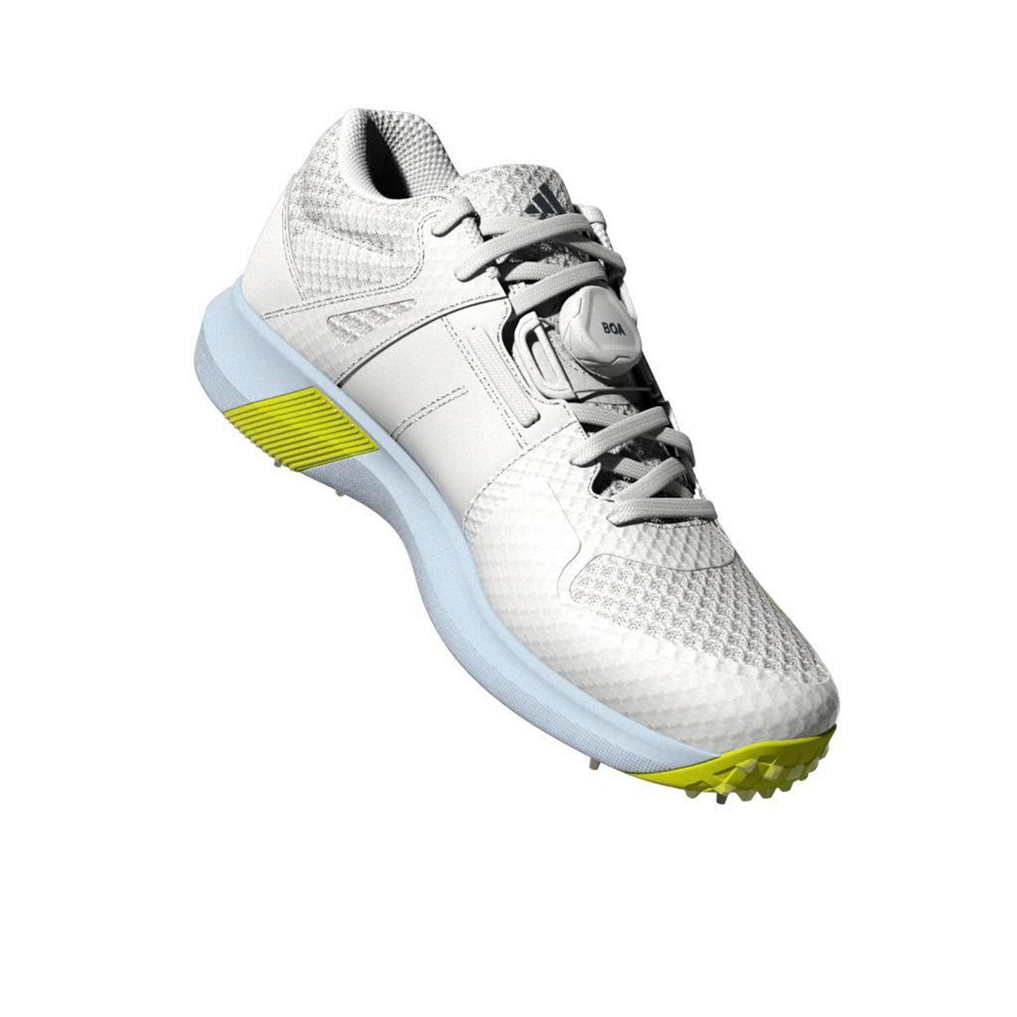 Adidas Adipower Vector MID White Yellow Cricket Shoes