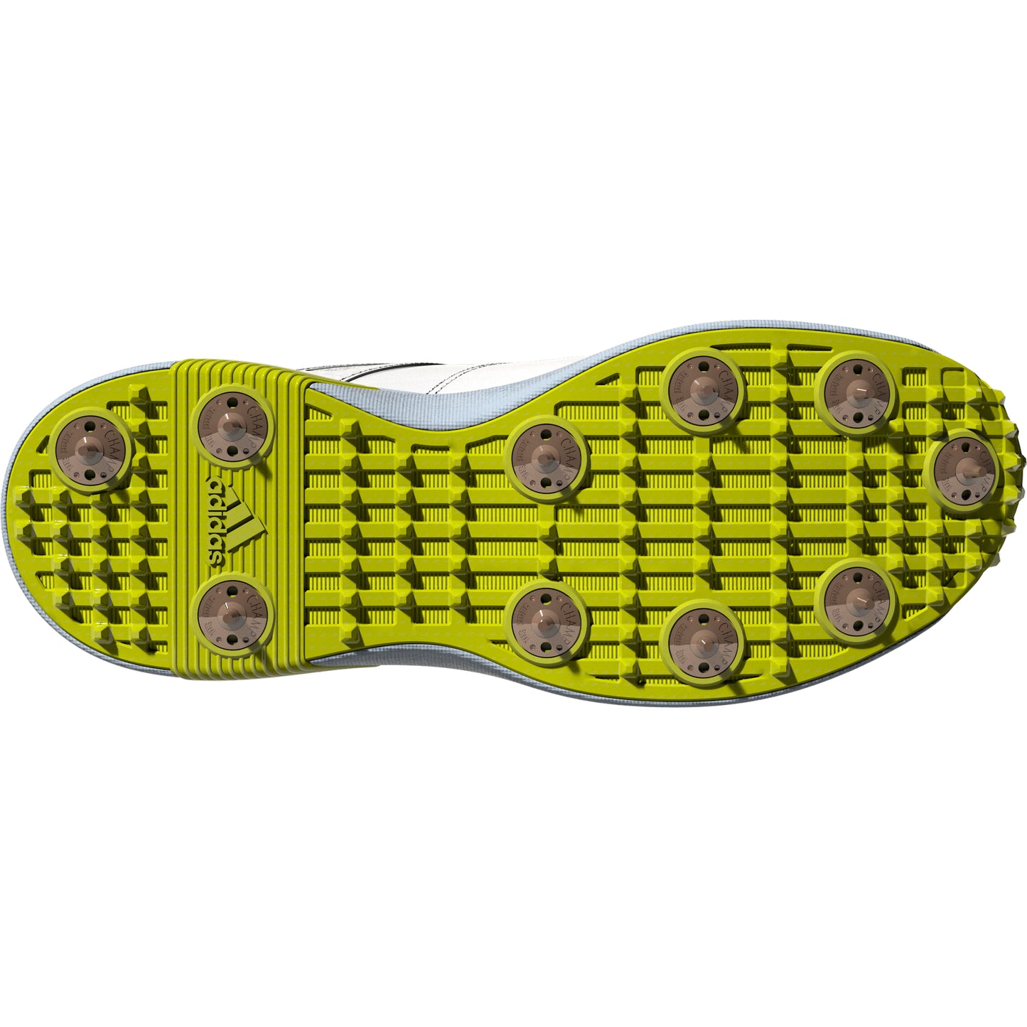 Adidas Adipower Vector MID White Yellow Cricket Shoes