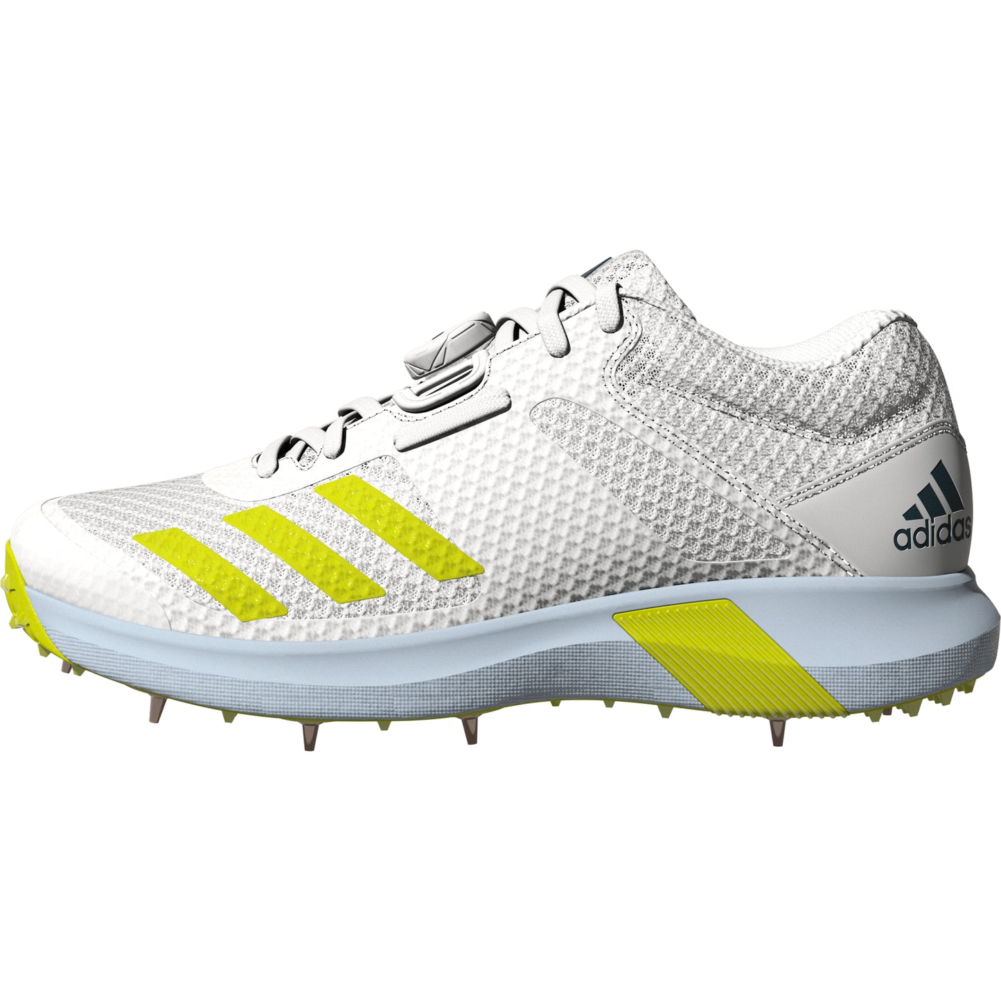 Adidas Adipower Vector MID White Yellow Cricket Shoes