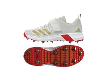 adidas Adipower Vector Full Spike Shoes, US 9 / White Gold adidas Adipower Vector Full Spike Shoes, US 9 / White Gold