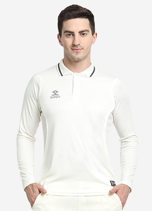 Shrey Cricket Premium Shirt L/S (Off White)