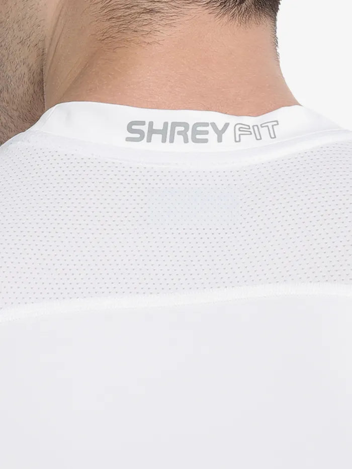 Shrey Intense Compression Short Sleev Top - White (India -Size)