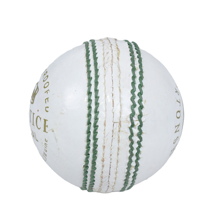 Gortonshire Practice White Cricket Ball - Junior Size 4 3/4 OZ (Pack of 1 )
