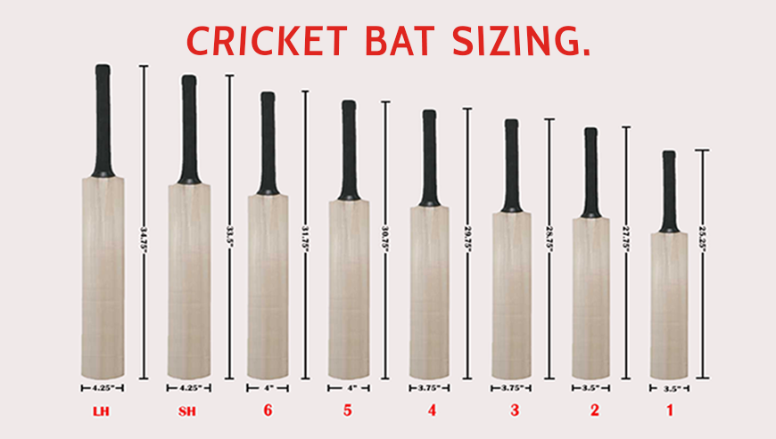 Cricket Bat Sizing.