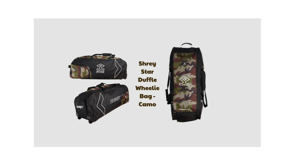 Shrey Star Duffle Wheelie Bag - Camo: Performance Meets Stealth For The Modern Cricketer