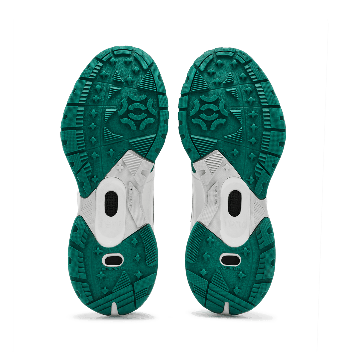 TenXU All Rounder Rubber Cricket Shoes - 2026 (White/Green)