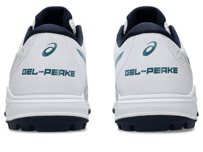 Asics Gel-Peake 2 (White & Atlantis Blue) Cricket Shoes