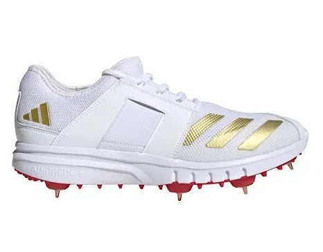 Adidas Howzat Spike JUNIOR Gold Met Cricket Shoes 2025