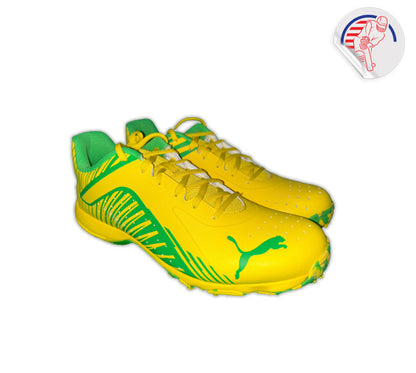 Puma 22 FH VK Rubber Cricket Shoes (Vibrant Yellow-Puma Green) 2023