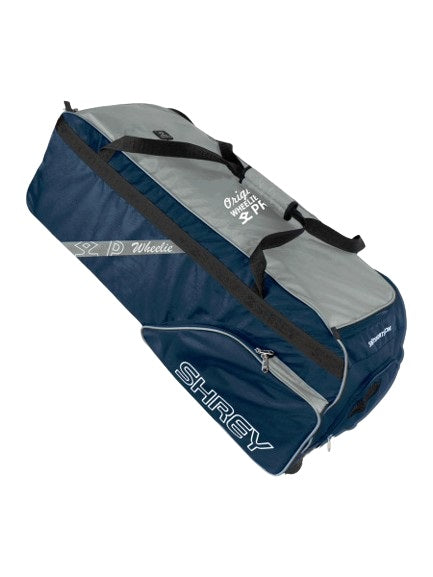 Shrey PRO Wheelie Cricket Kit Bag- Navy & Grey