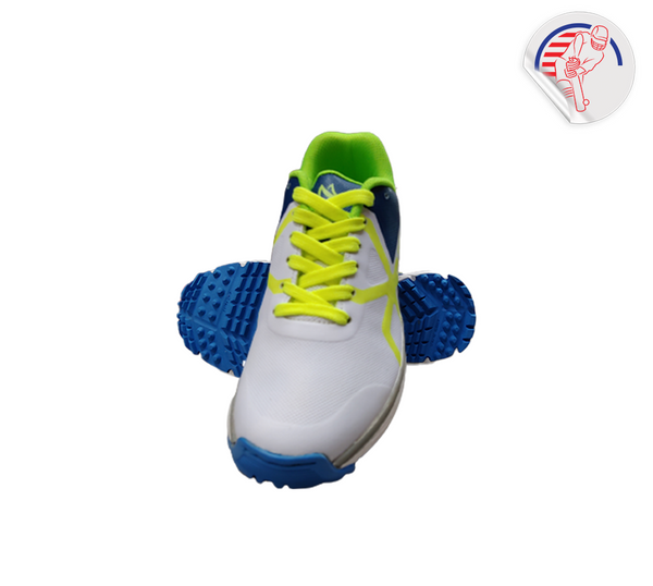 TYKA CHAMP Junior (White & Blue) Cricket Shoes