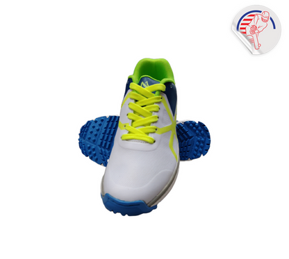 TYKA CHAMP Junior (White & Blue) Cricket Shoes -