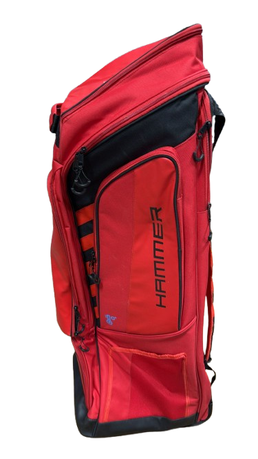 Hammer Black Edition Duffle Wheelie Cricket Bag - Red