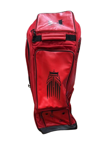 Hammer Black Edition Duffle Wheelie Cricket Bag - Red