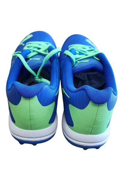 Puma 22 FH VK Rubber Cricket Shoes (BLUEMEZING ELEKTRO GREEN WHITE)