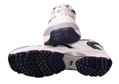 TYKA STUNNER (White & Navy) Cricket Shoes -