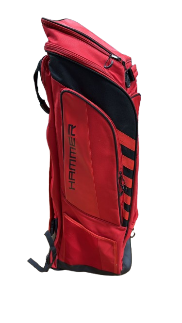 Hammer Black Edition Duffle Wheelie Cricket Bag - Red