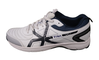 TYKA STUNNER (White & Navy) Cricket Shoes - 2022