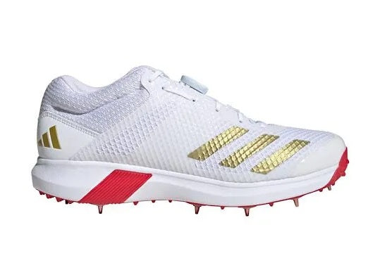 Adidas Adipower Vector MID Gold Met Cricket Shoes 2025 .