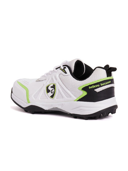 SG Scorer 5.0 Cricket Shoes- White/Black/Lime