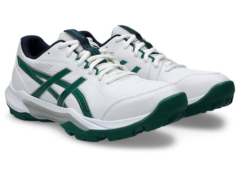 Asics Gel-Peake 3 (White/ Jasper Green) Cricket Shoes