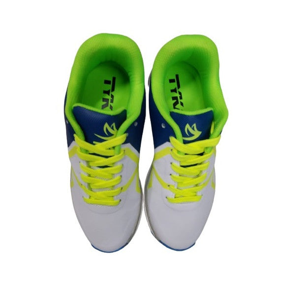 TYKA CHAMP Junior (White & Blue) Cricket Shoes