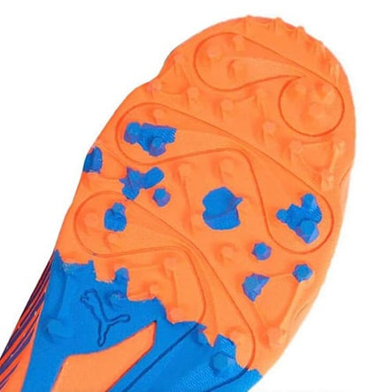 Puma One8 22 FH VK Rubber Cricket Shoes Neon Citrus (Orange)/White Blue