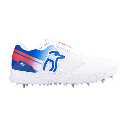 Kookaburra KC 1.0 Spike Shoes - White/Blue/Red 2024