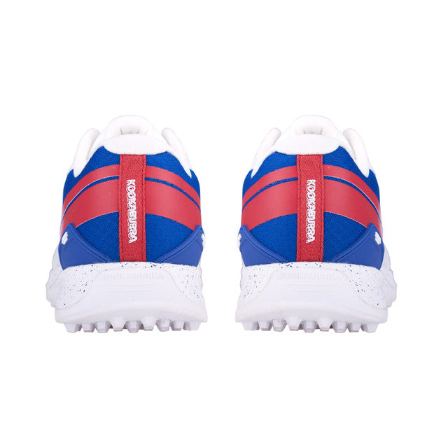 Kookaburra KC 1.0 Rubber Shoes - White/Blue/Red 2024