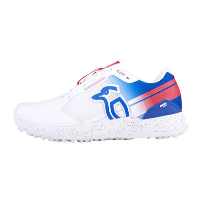 Kookaburra KC 1.0 Rubber Shoes - White/Blue/Red 2024