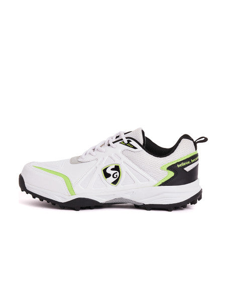 SG Scorer 5.0 Cricket Shoes- White/Black/Lime