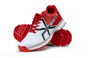 TYKA PITCH (White & Red) Cricket Shoes