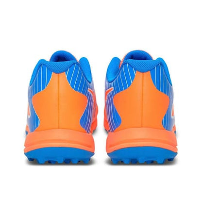 Puma One8 22 FH VK Rubber Cricket Shoes Neon Citrus (Orange)/White Blue