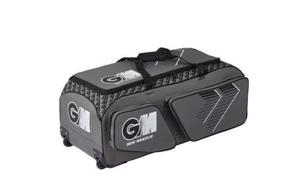 GM 909 WHEELIE CRICKET KIT BAG (GREY/BLACK) 2023