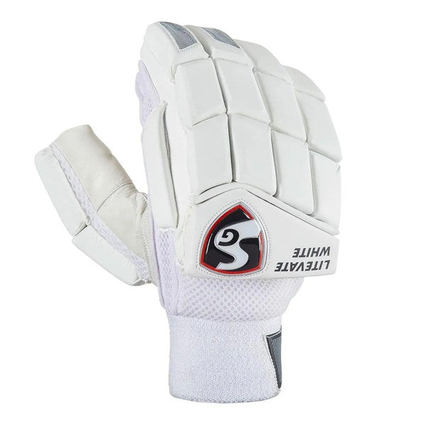 SG LITEVATE WHITE Cricket Batting gloves