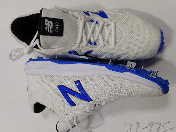 New Balance CK 10 BL4 Cricket Shoes (White/Blue)