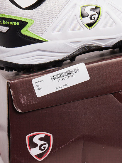 SG Scorer 5.0 Cricket Shoes- White/Black/Lime