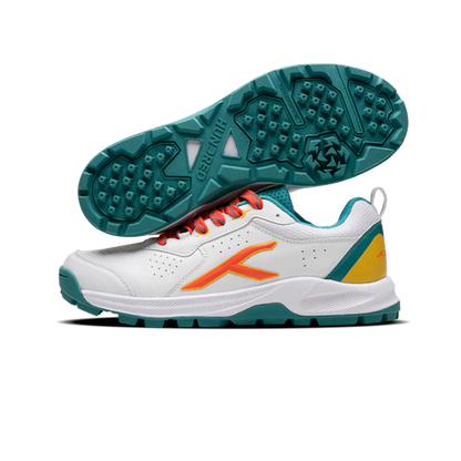 Hundred Hyper Drive Cricket Shoes (White/Lt Green/Orange)
