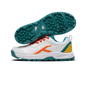 Hundred Hyper Drive Cricket Shoes (White/Lt Green/Orange)
