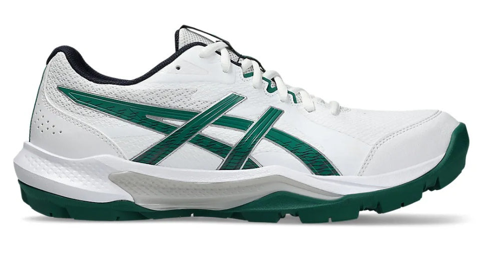Asics Gel-Peake 3 (White/ Jasper Green) Cricket Shoes .