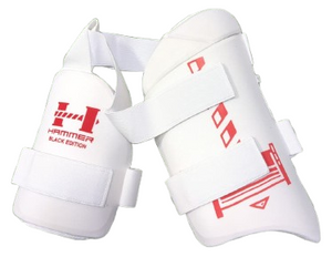 Hammer Black Edition Combo Thigh Guard - White/Red