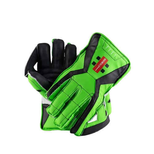 Gray Nicolls Test Wicket Keeping Gloves (Green/Black)