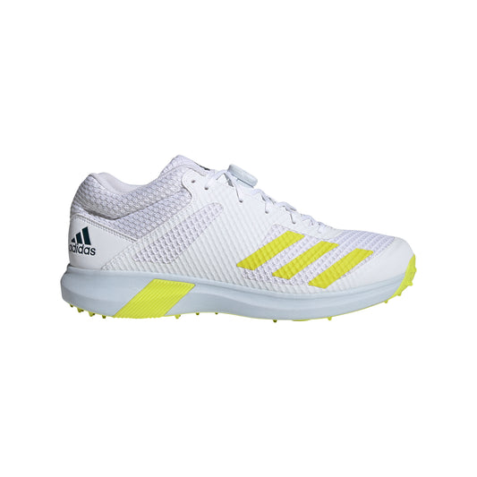 Adidas Adipower Vector MID White Yellow Cricket Shoes