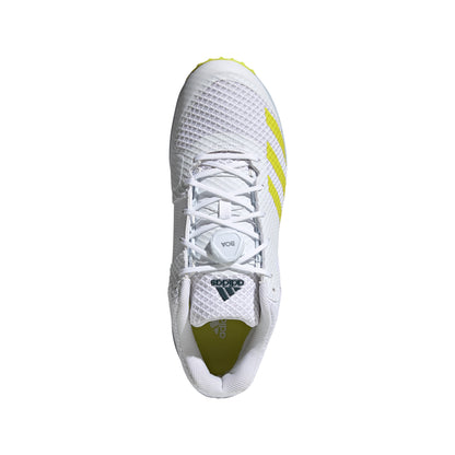 Adidas Adipower Vector MID White Yellow Cricket Shoes