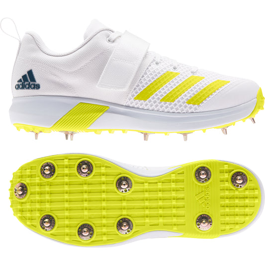 Adidas Adipower Vector White Yellow Cricket Shoes